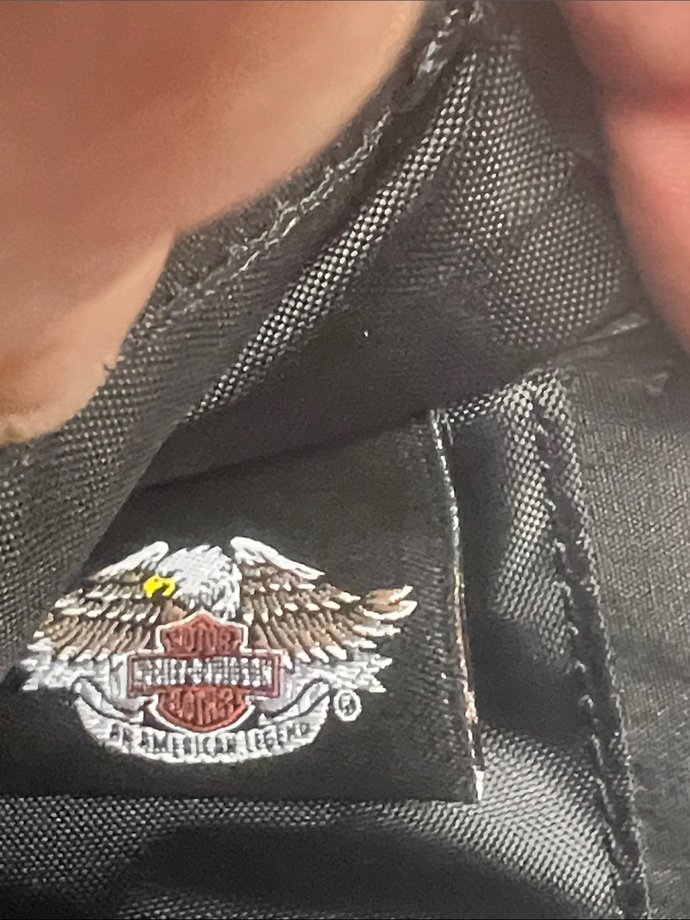 Harley-Davidson Black Crossbody Pouch with Silver Hardware - Picture 5 of 8